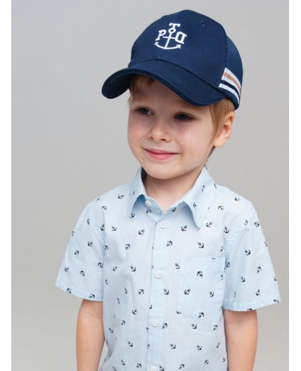 Кепка текстильная для мальчиков тёмно-синий