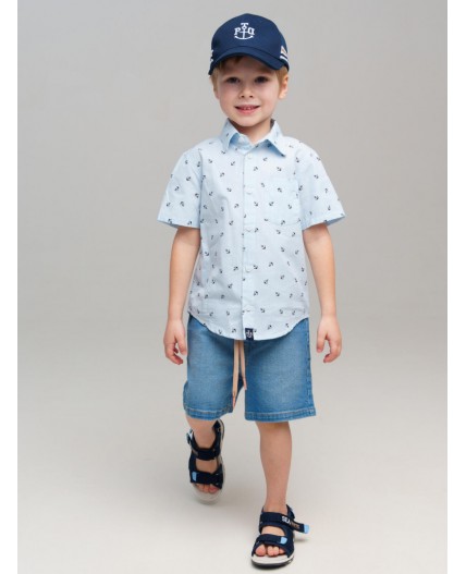 Кепка текстильная для мальчиков тёмно-синий