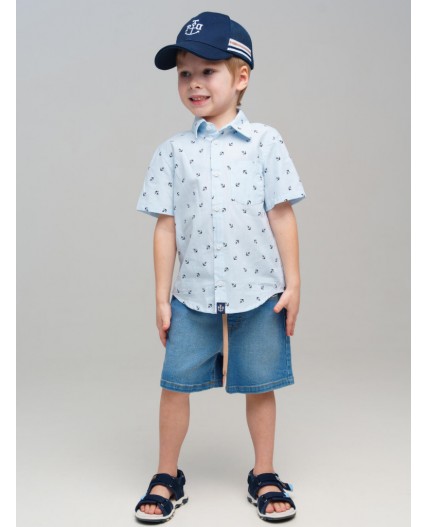 Кепка текстильная для мальчиков тёмно-синий