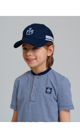 Кепка текстильная для мальчиков тёмно-синий