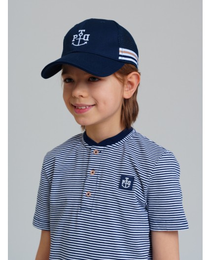 Кепка текстильная для мальчиков тёмно-синий