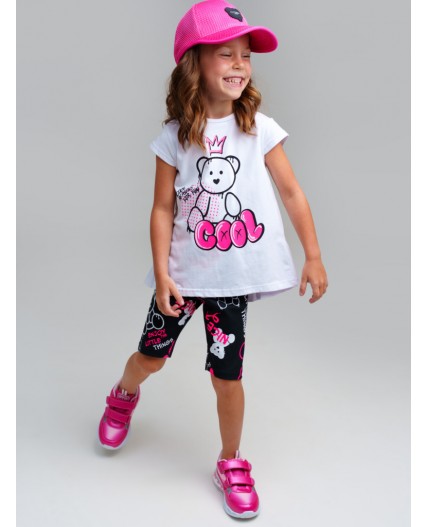 Кепка текстильная для девочек фуксия