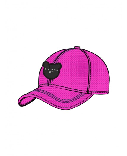 Кепка текстильная для девочек фуксия