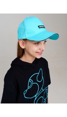 Кепка текстильная для девочек голубой