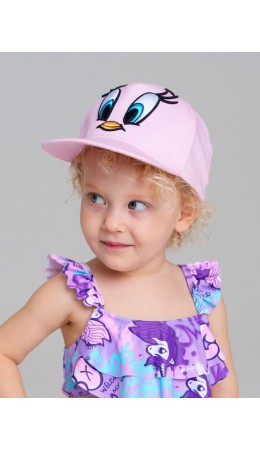 Кепка детская текстильная для девочек светло-розовый