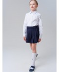 Юбка-шорты трикотажные для девочек тёмно-синий