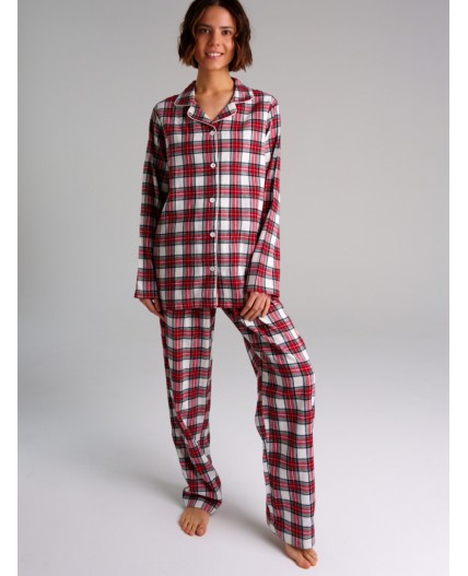 Пижама текстильная для женщин разноцветный