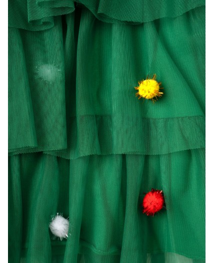 Платье детское трикотажное для девочек зеленый