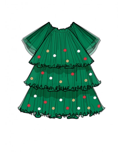 Платье детское трикотажное для девочек зеленый