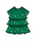 Платье детское трикотажное для девочек зеленый