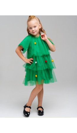 Платье трикотажное для девочек зеленый