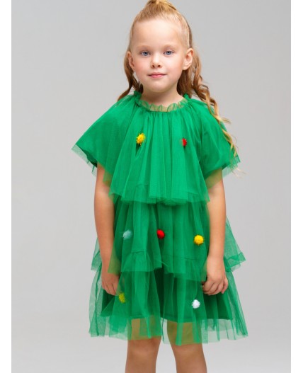 Платье трикотажное для девочек зеленый