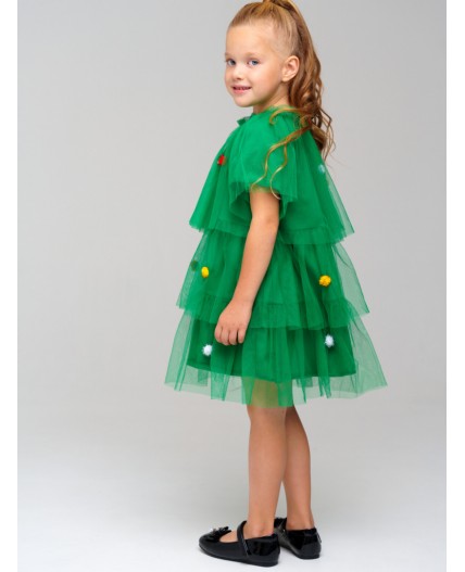 Платье трикотажное для девочек зеленый