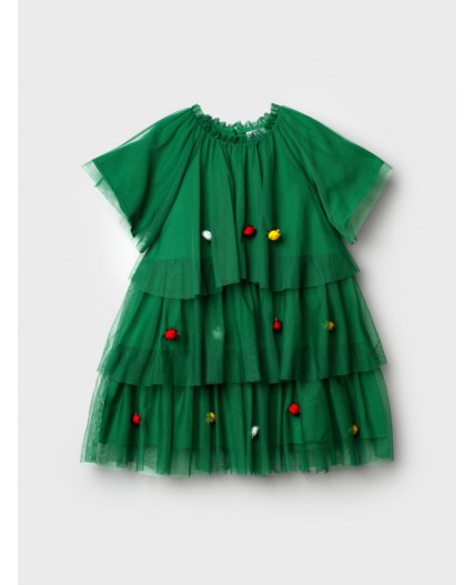 Платье трикотажное для девочек зеленый