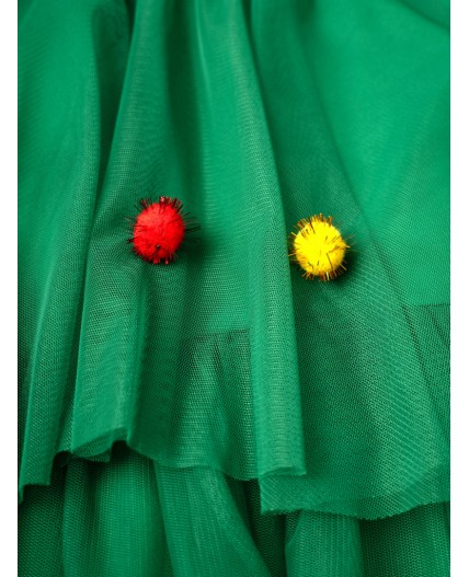 Платье трикотажное для девочек зеленый