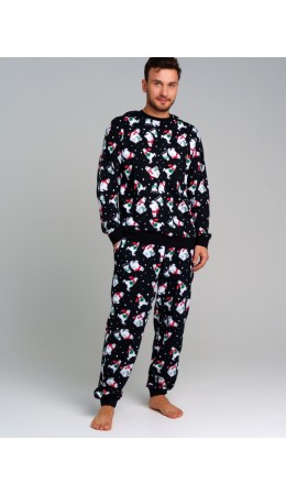 Пижама трикотажная для мужчин тёмно-синий