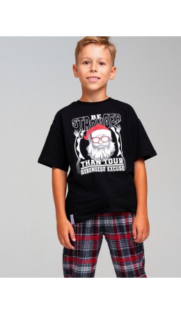 Фуфайка трикотажная для мальчиков (футболка) черный