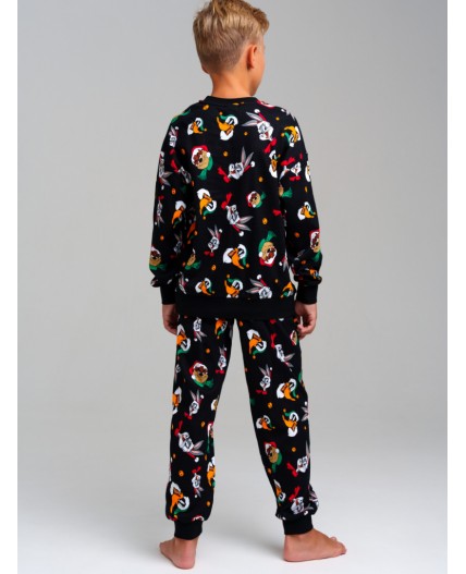 Пижама трикотажная для мальчиков черный