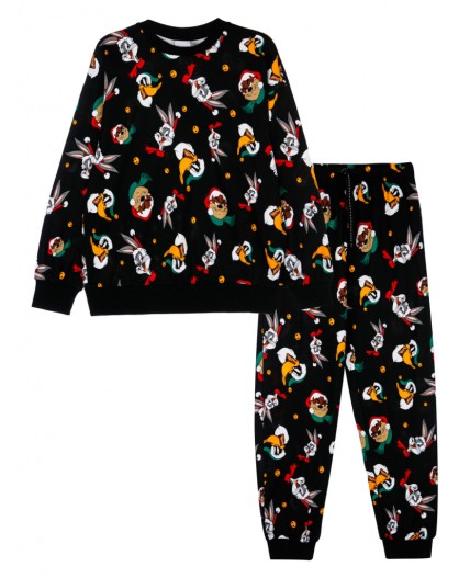 Пижама трикотажная для мальчиков черный