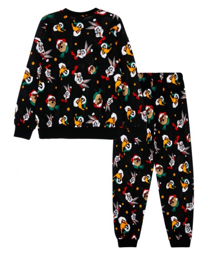 Пижама трикотажная для мальчиков черный