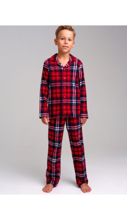 Пижама текстильная для мальчиков разноцветный