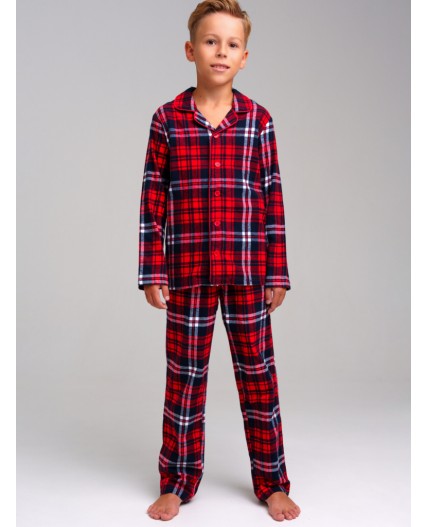Пижама текстильная для мальчиков разноцветный