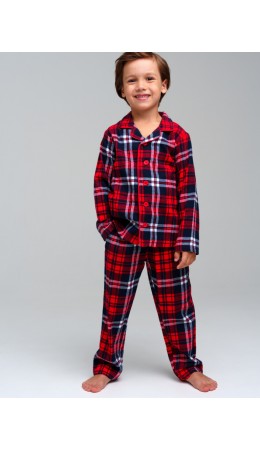 Пижама текстильная для мальчиков разноцветный