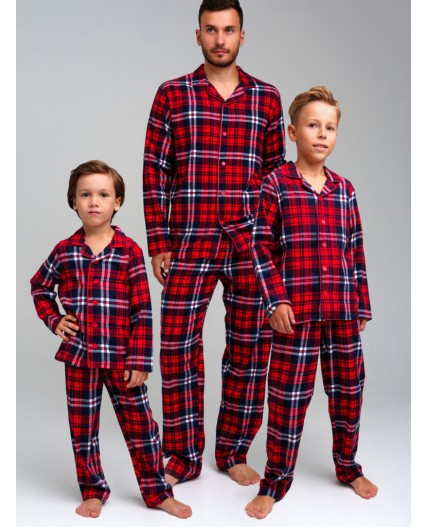 Пижама текстильная для мальчиков разноцветный