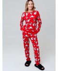 Пижама трикотажная для женщин красный