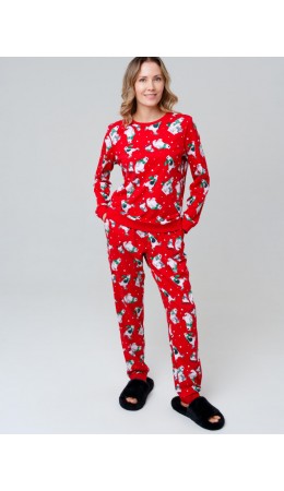 Пижама трикотажная для женщин красный