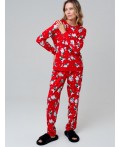 Пижама трикотажная для женщин красный