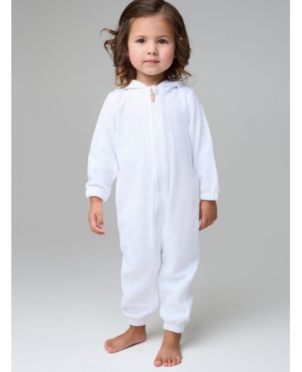 Кигуруми детский трикотажный для девочек светло-серый