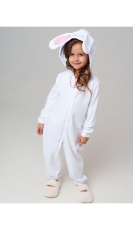 Кигуруми трикотажный для девочек светло-серый