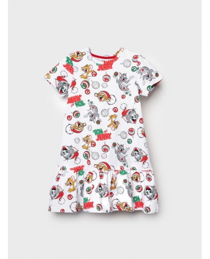 Сорочка ночная трикотажная для девочек разноцветный