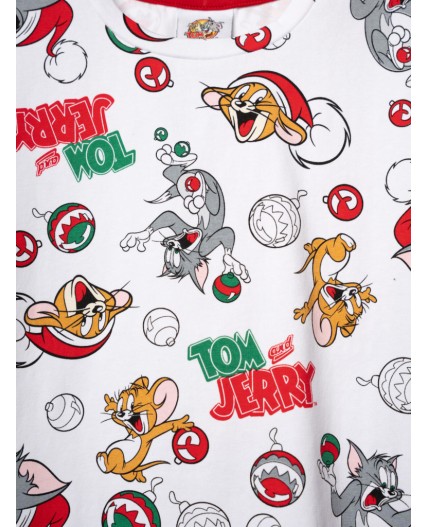 Пижама трикотажная для девочек разноцветный