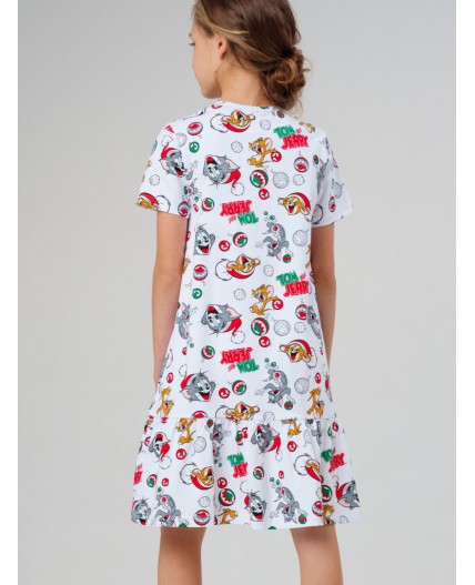 Сорочка ночная трикотажная для девочек разноцветный