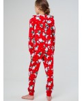 Пижама-комбинезон трикотажная унисекс для детей красный