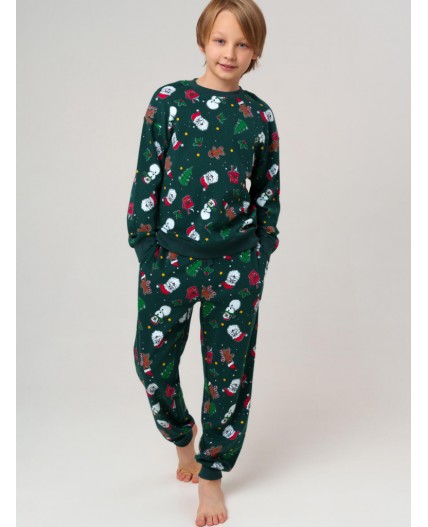 Пижама трикотажная для мальчиков разноцветный