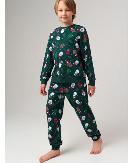 Пижама трикотажная для мальчиков разноцветный