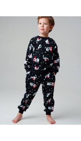 Пижама трикотажная для мальчиков разноцветный