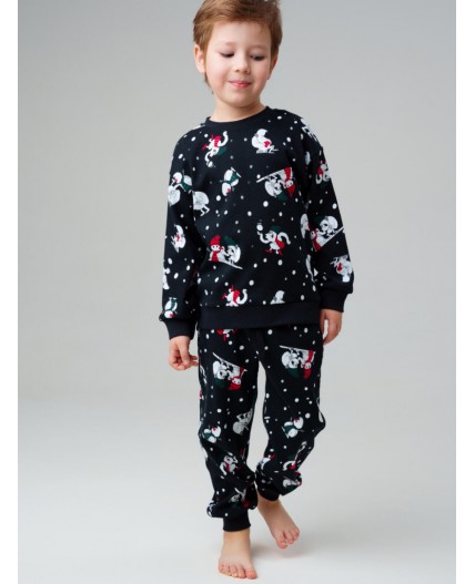 Пижама трикотажная для мальчиков разноцветный