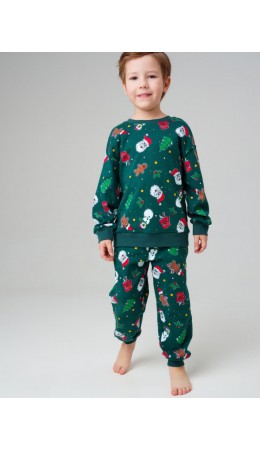 Пижама трикотажная для мальчиков разноцветный