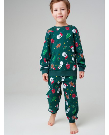 Пижама трикотажная для мальчиков разноцветный