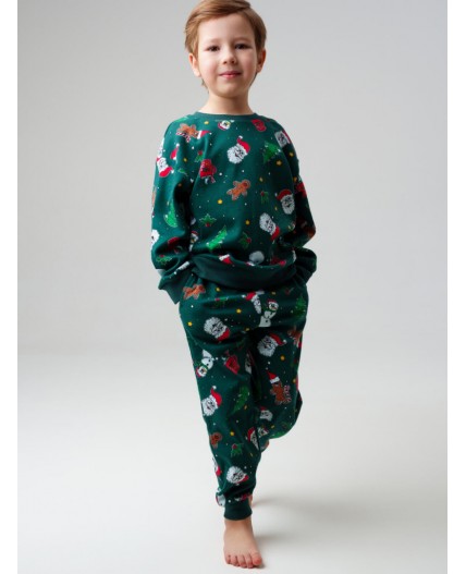 Пижама трикотажная для мальчиков разноцветный