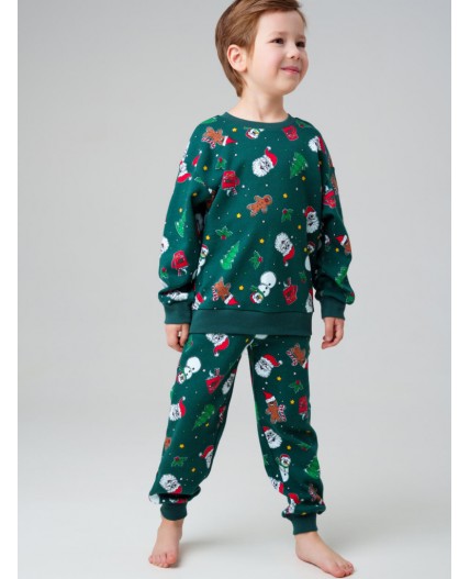 Пижама трикотажная для мальчиков разноцветный