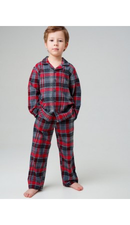 Пижама текстильная для мальчиков разноцветный