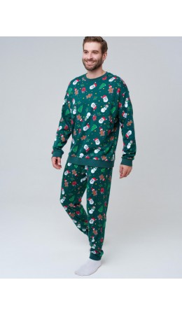 Пижама трикотажная для мужчин разноцветный