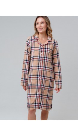 Сорочка ночная текстильная для женщин разноцветный