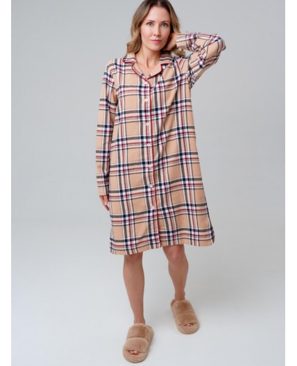 Сорочка ночная текстильная для женщин разноцветный