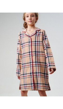 Сорочка ночная текстильная для девочек разноцветный